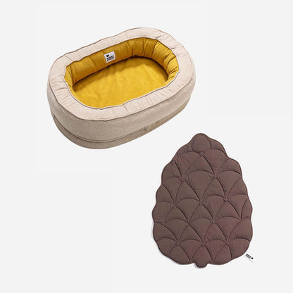 Rynx | Leaf-shaped Dog Blanket With Donut Dog Bed Luxury Dog Gifts