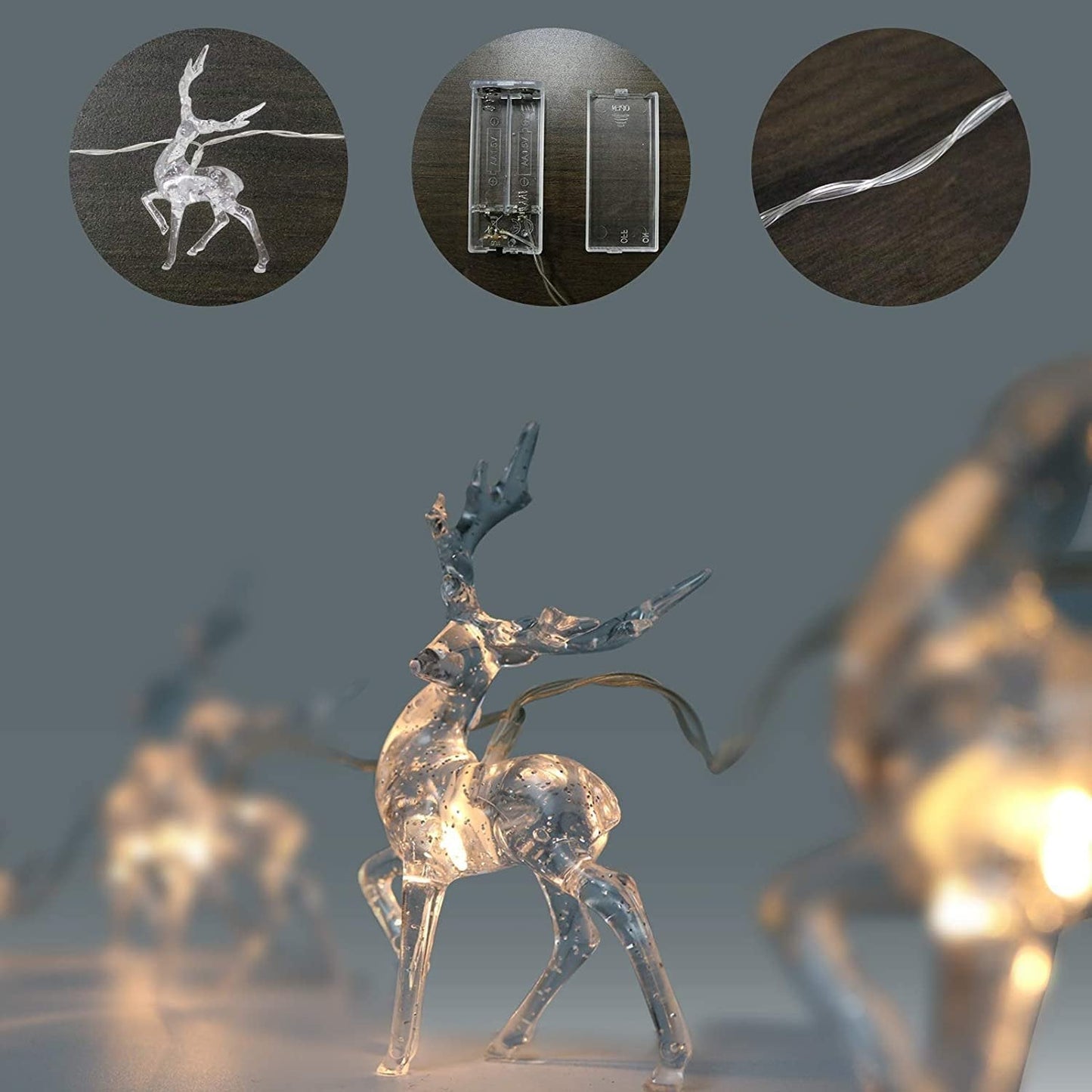 Rynx | Glowing Reindeer - 1.5M LED Christmas Lights for Reindeer