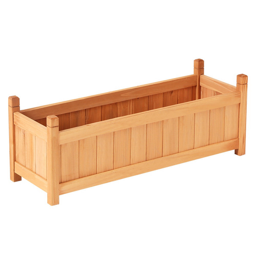 RYNX | Raised Wooden Planters Outdoor Box Vegetables 90X30X33Cm