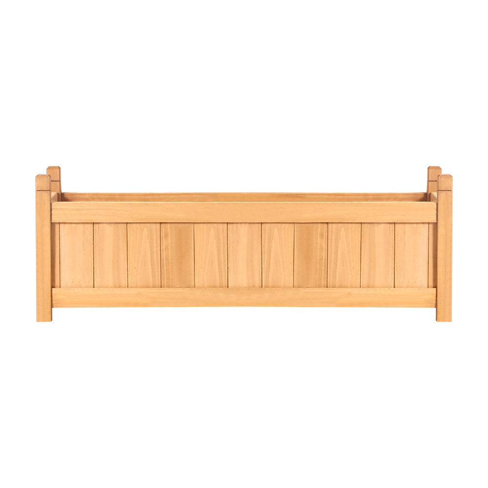 RYNX | Raised Wooden Planters Outdoor Box Vegetables 90X30X33Cm