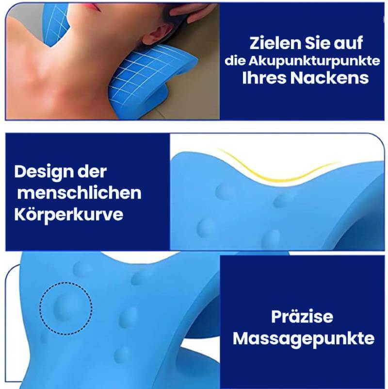 Rynx | Neck and shoulder relaxer, portable cervical traction device, neck exerciser, neck support correction, chiropractor pillow for relief of temporomandibular joint pain