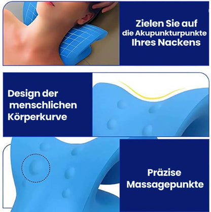 Rynx | Neck and shoulder relaxer, portable cervical traction device, neck exerciser, neck support correction, chiropractor pillow for relief of temporomandibular joint pain