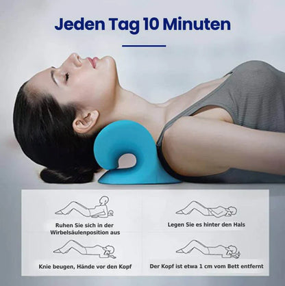 Rynx | Neck and shoulder relaxer, portable cervical traction device, neck exerciser, neck support correction, chiropractor pillow for relief of temporomandibular joint pain