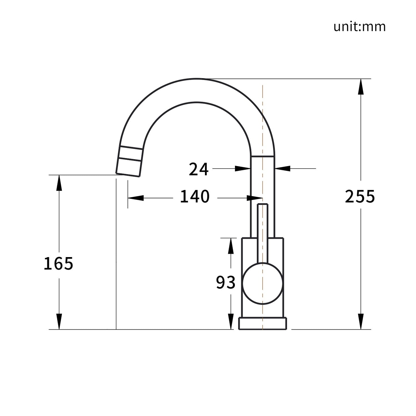 Rynx | Stainless Steel Low Pressure Basin Mixer Brushed Single Lever Faucet Bathroom