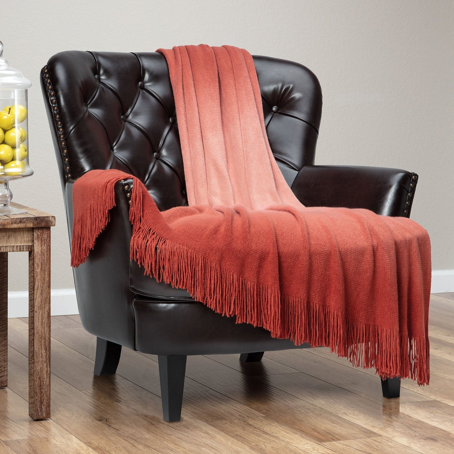 Rynx | Ombre Fringe Throw Blanket