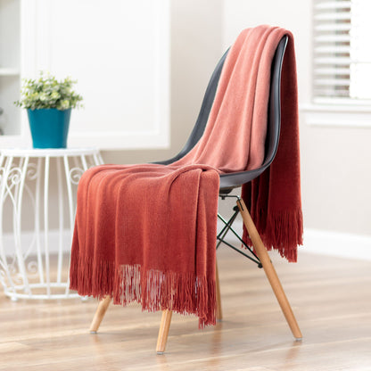 Rynx | Ombre Fringe Throw Blanket