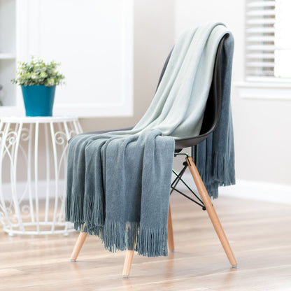 Rynx | Ombre Fringe Throw Blanket