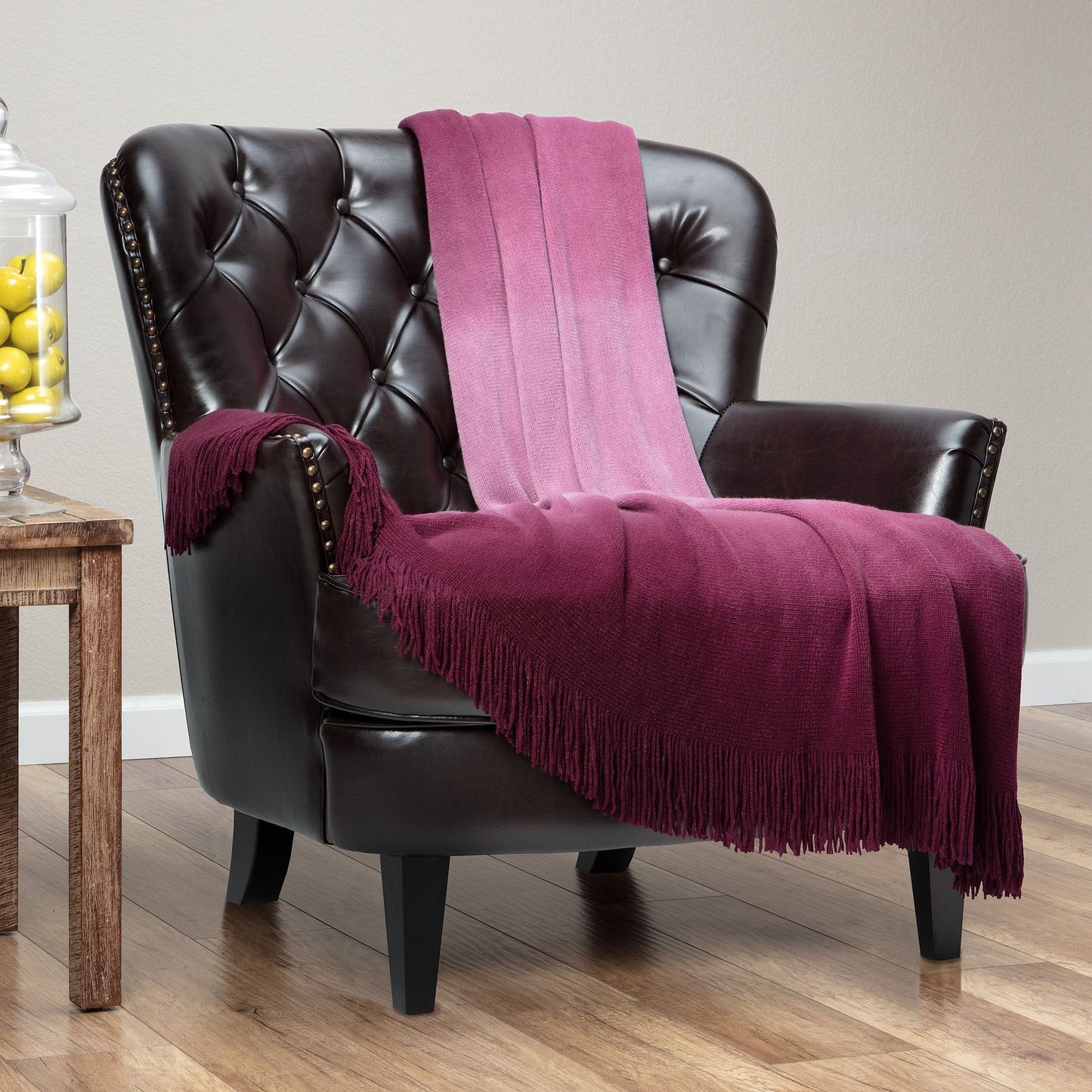 Rynx | Ombre Fringe Throw Blanket