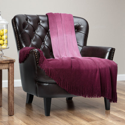 Rynx | Ombre Fringe Throw Blanket