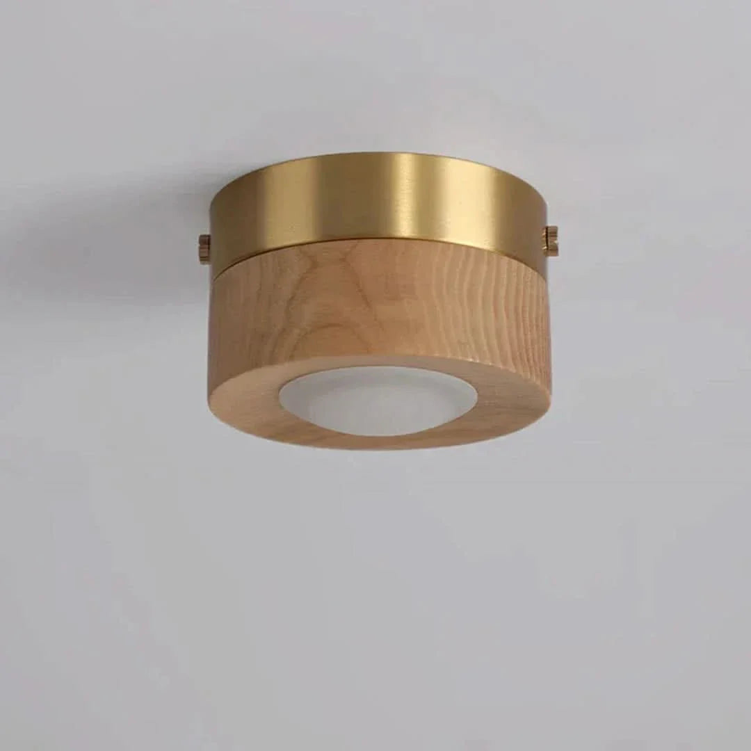 Rynx | Woodenglow - Walnut Ceiling Lamp With Led Spot