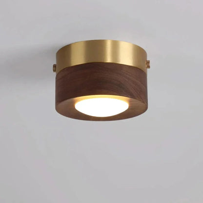 Rynx | Woodenglow - Walnut Ceiling Lamp With Led Spot