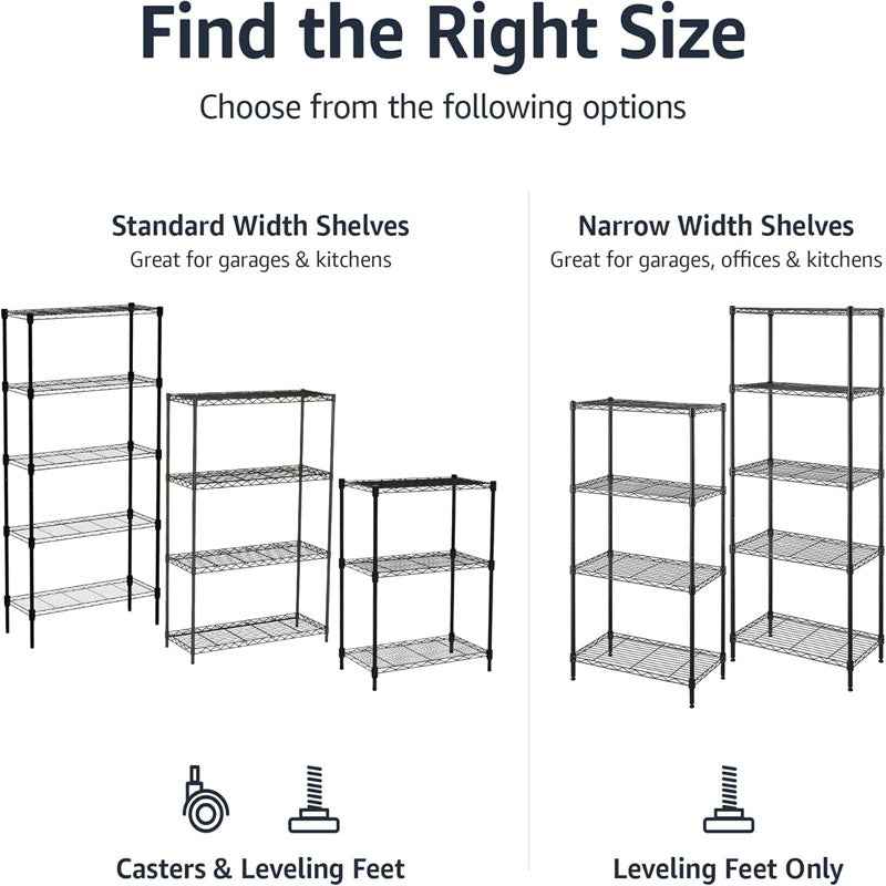 Rynx | 1400LBS Garage Storage Rack 4 Tier Garage Shelving Heavy Duty Steel Organizer Wire Rack for Storage Warehouse Pantry Closet