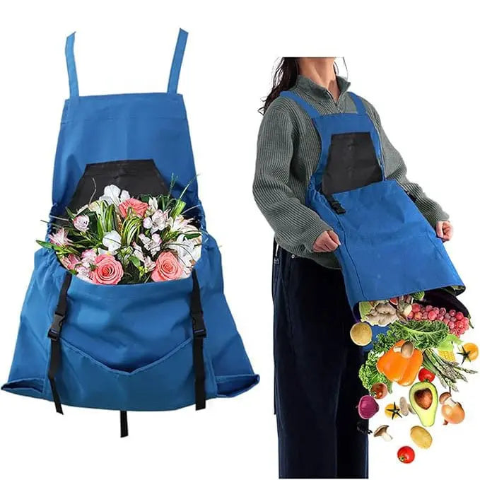 Rynx | Gardening apron with cross straps – Large emptying pocket & breast pocket