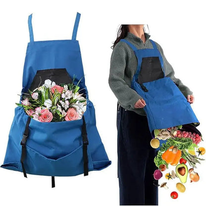 Rynx | Gardening apron with cross straps – Large emptying pocket & breast pocket