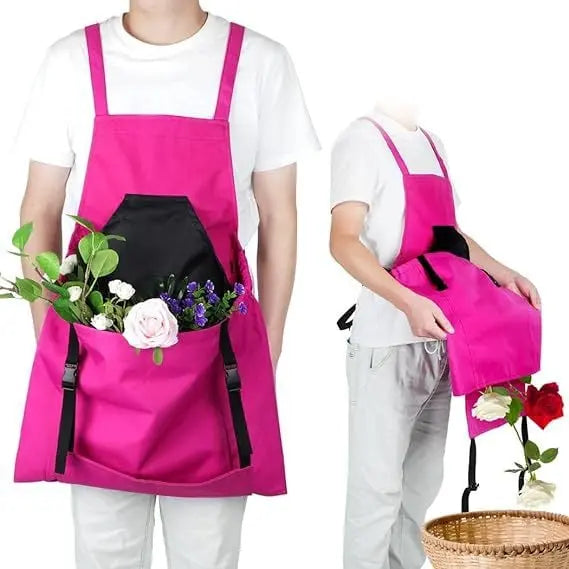 Rynx | Gardening apron with cross straps – Large emptying pocket & breast pocket