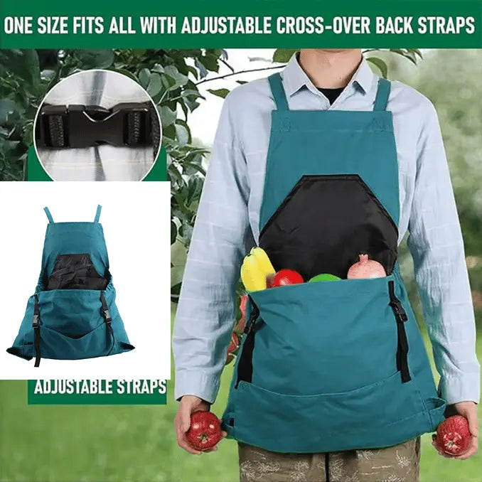 Rynx | Gardening apron with cross straps – Large emptying pocket & breast pocket