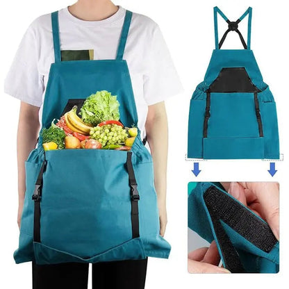 Rynx | Gardening apron with cross straps – Large emptying pocket & breast pocket