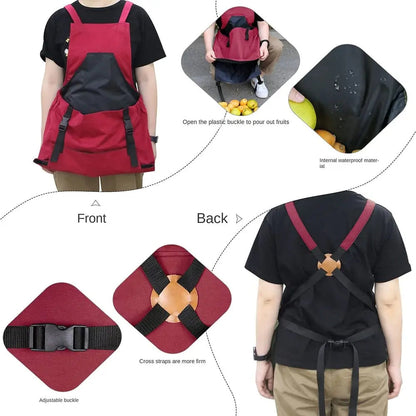 Rynx | Gardening apron with cross straps – Large emptying pocket & breast pocket