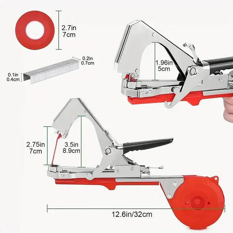 Rynx | Garden Plant Tying Tool Set | 10 Rolls of Tape and 10,000 Staples