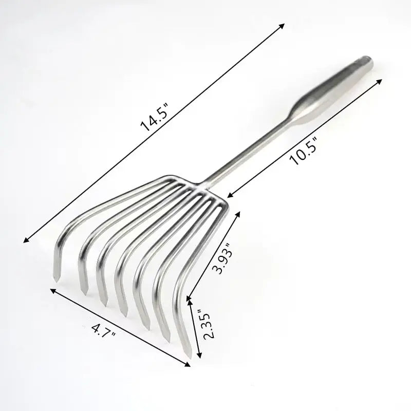 Rynx | Garden rake made of stainless steel — Sturdy hand rake with non-slip grip