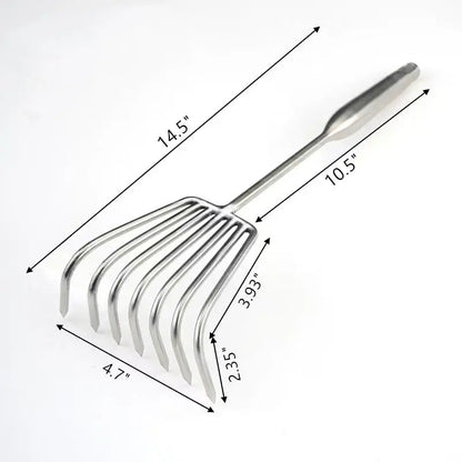 Rynx | Garden rake made of stainless steel — Sturdy hand rake with non-slip grip