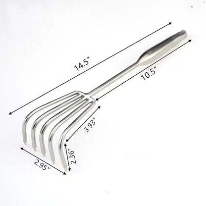 Rynx | Garden rake made of stainless steel — Sturdy hand rake with non-slip grip