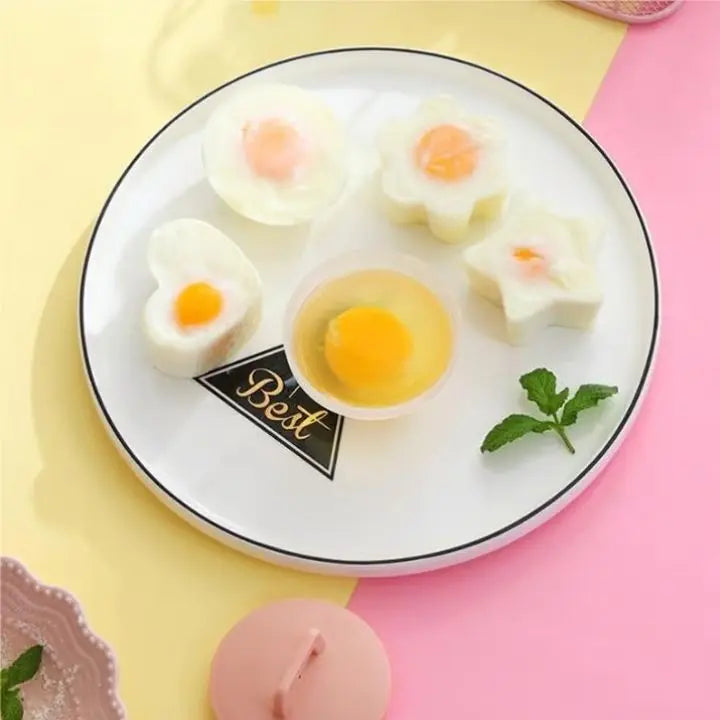 Rynx | Cooked Egg Mold Set | Funny Breakfast Eggs (4 pcs. + Brush)