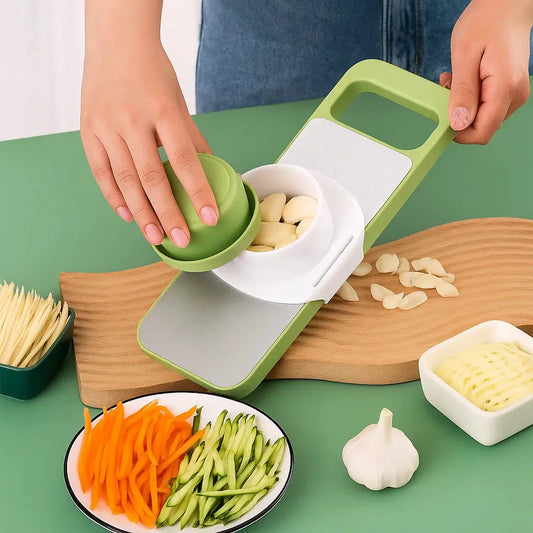 Rynx | Vegetable slicer and grater with 6 blades made of stainless steel and safety device