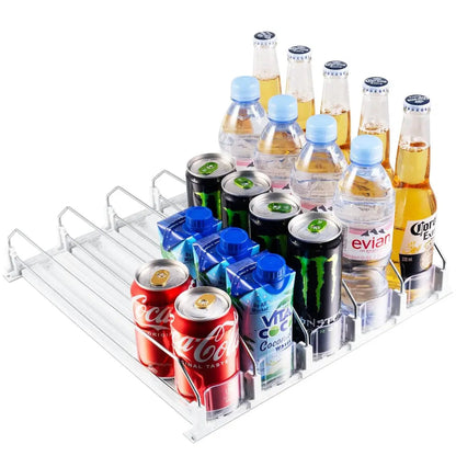 Rynx | Drink Organizer for Refrigerator – Adjustable with Automatic Feed