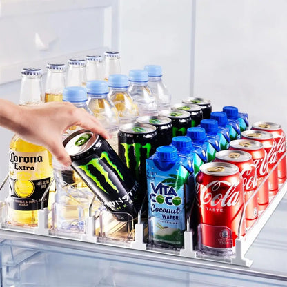Rynx | Drink Organizer for Refrigerator – Adjustable with Automatic Feed