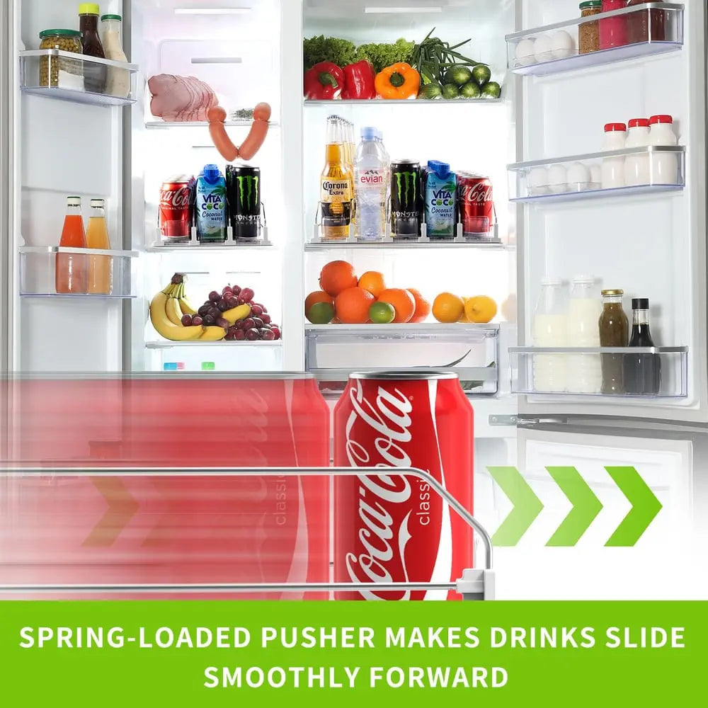 Rynx | Drink Organizer for Refrigerator – Adjustable with Automatic Feed
