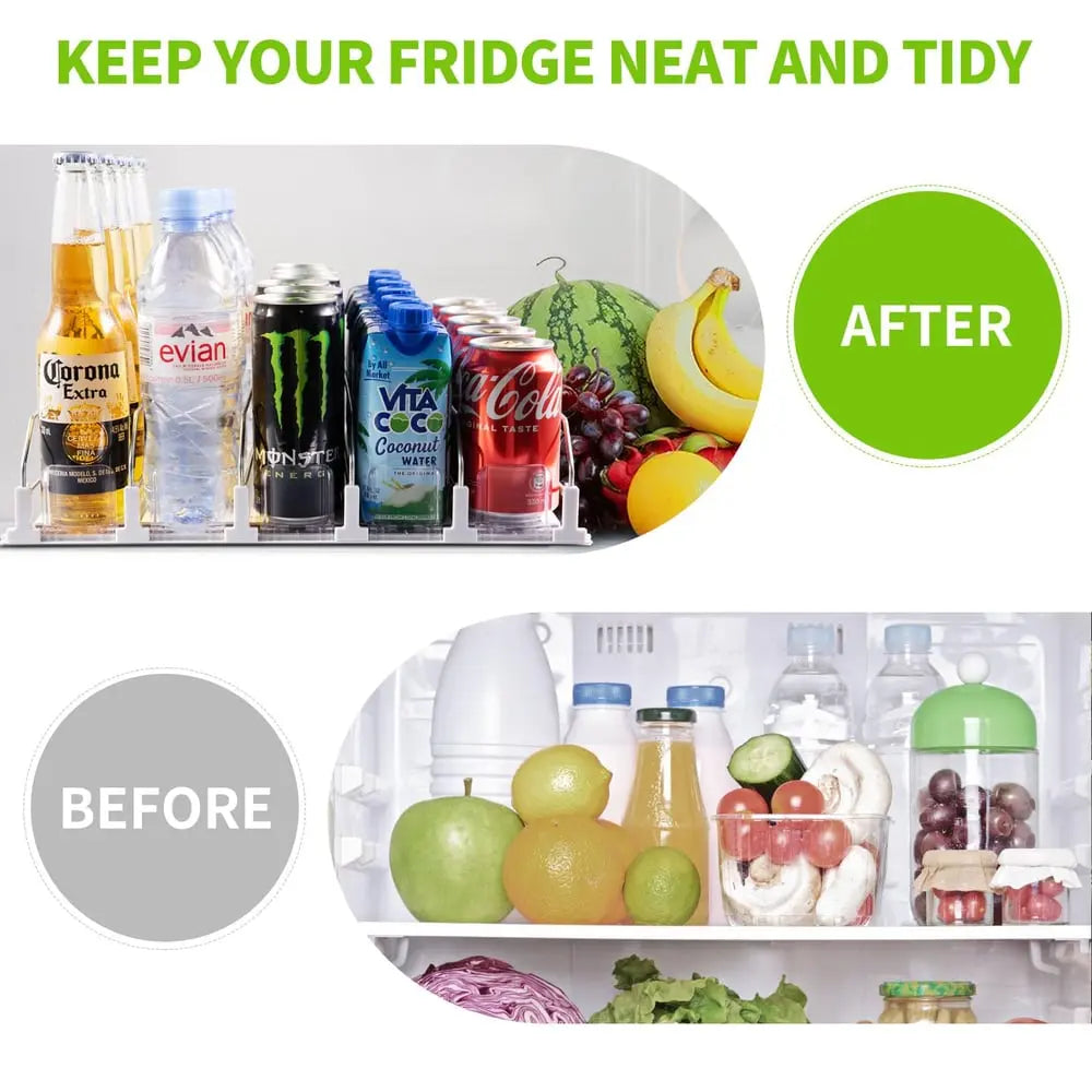 Rynx | Drink Organizer for Refrigerator – Adjustable with Automatic Feed