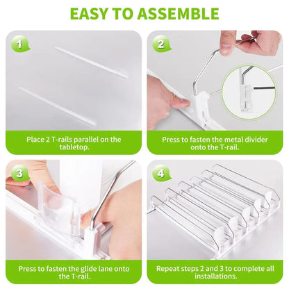 Rynx | Drink Organizer for Refrigerator – Adjustable with Automatic Feed