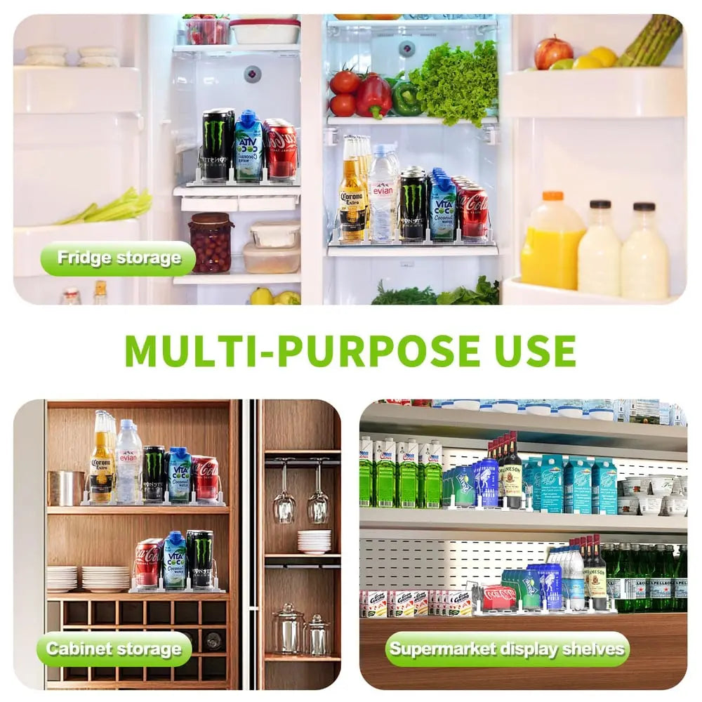 Rynx | Drink Organizer for Refrigerator – Adjustable with Automatic Feed