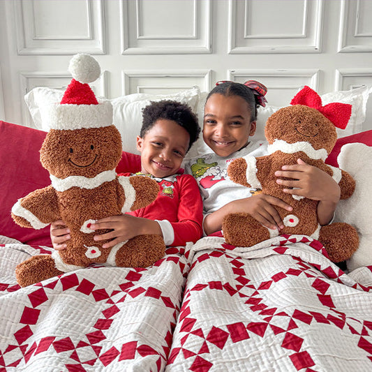 Rynx | Boy and girl gingerbread Christmas cushions, set of 2