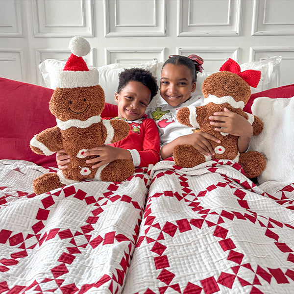 Rynx | Boy and girl gingerbread Christmas cushions, set of 2