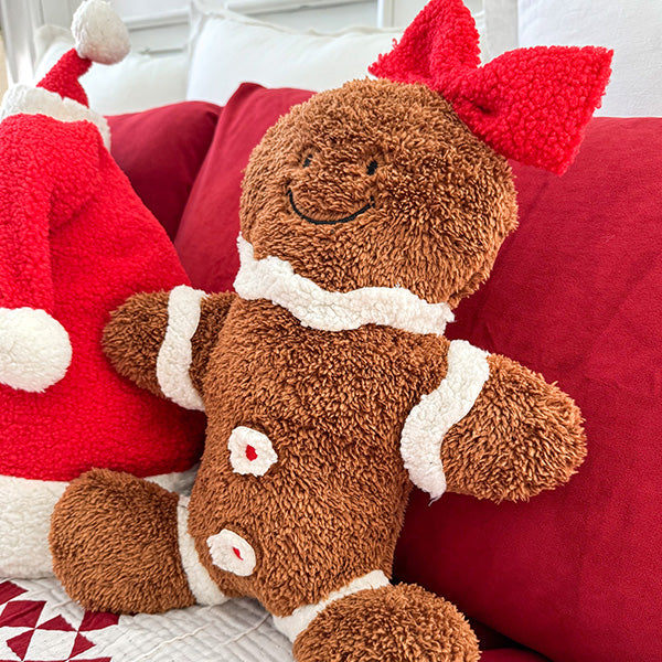Rynx | Boy and girl gingerbread Christmas cushions, set of 2