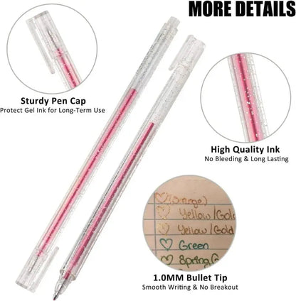 Rynx | Glitter Gel Pen Set – Perfect for Bullet Journals & Creative Designs