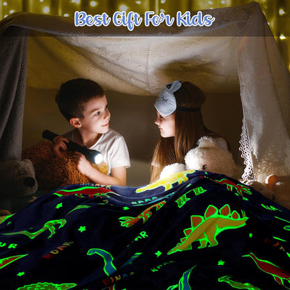 Rynx | Glow in The Dark Dinosaur Blanket