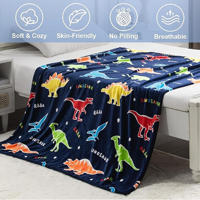 Rynx | Glow in The Dark Dinosaur Blanket