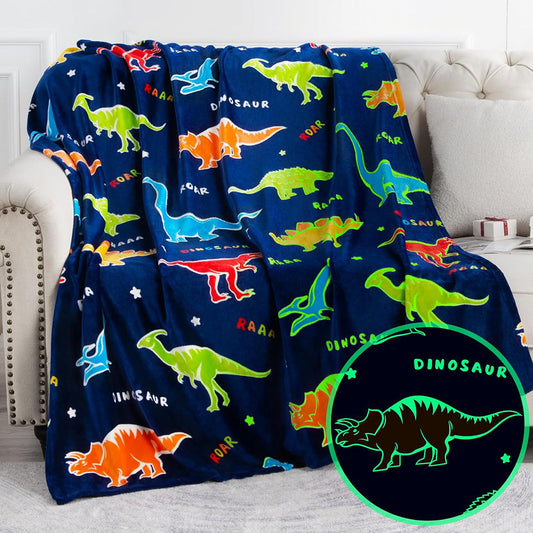 Rynx | Glow in The Dark Dinosaur Blanket