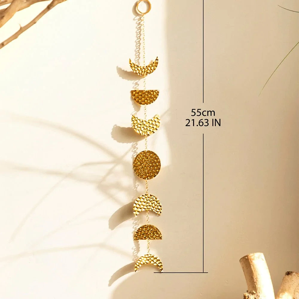 Rynx | Gold Metal Moon Phase Wall Hanging