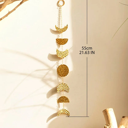 Rynx | Gold Metal Moon Phase Wall Hanging