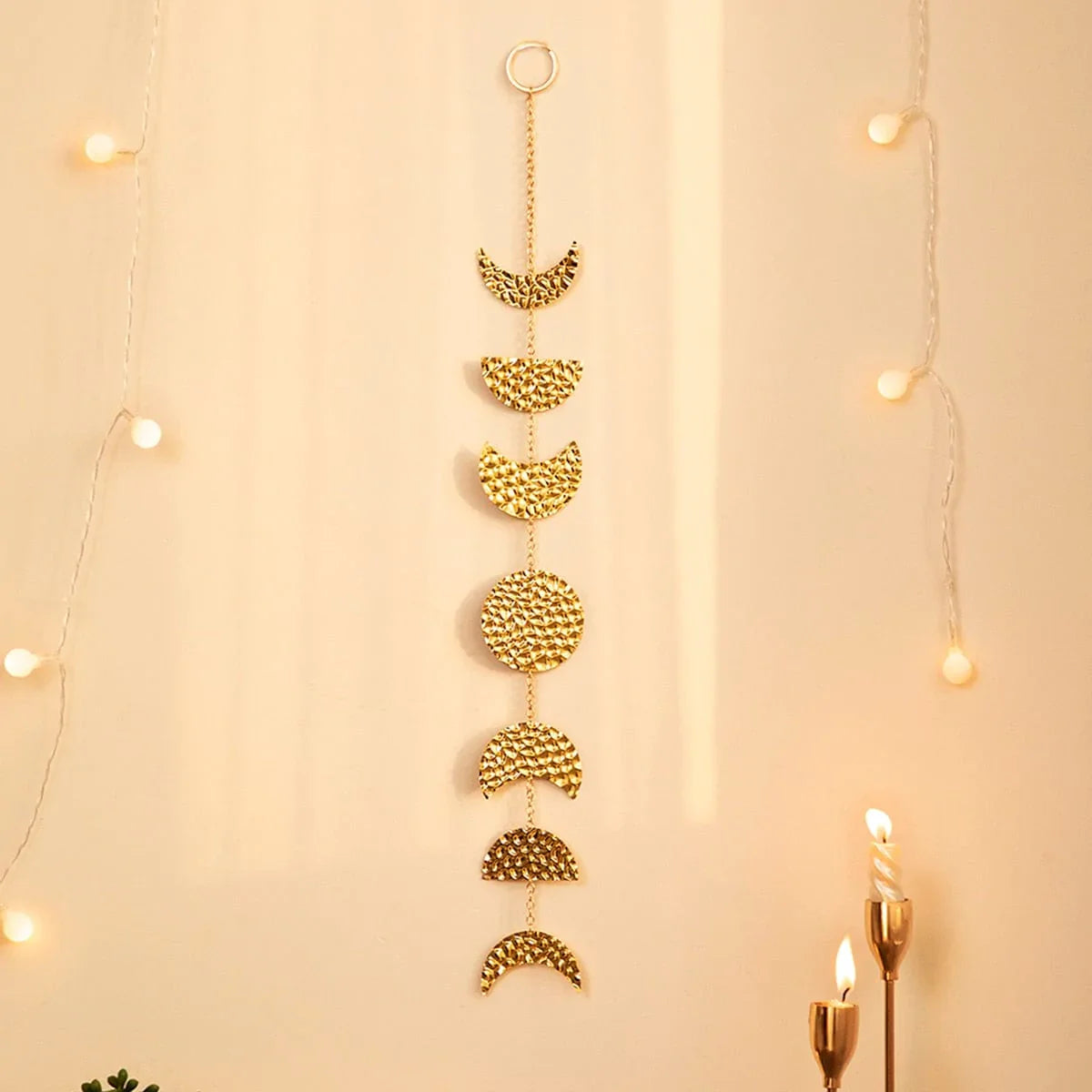 Rynx | Gold Metal Moon Phase Wall Hanging
