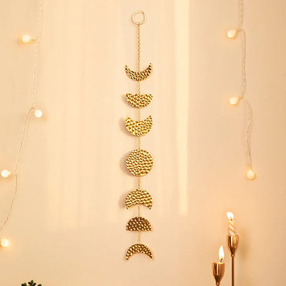 Rynx | Gold Metal Moon Phase Wall Hanging