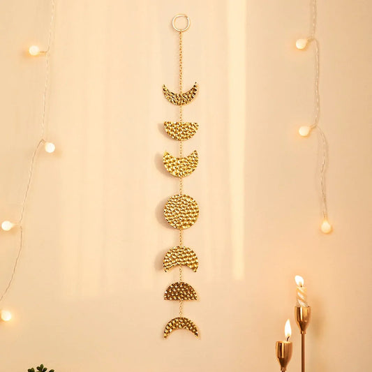 Rynx | Gold Metal Moon Phase Wall Hanging