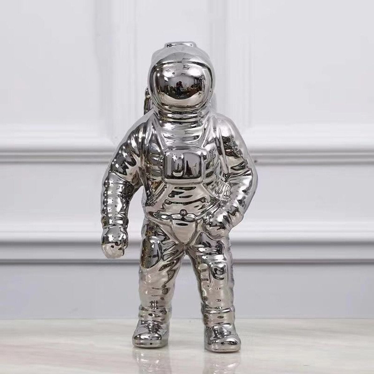 Rynx | AstroVase Gold Space Man Ceramic Vase | Astronaut Sculpture | Creative Decor for Home & Garden