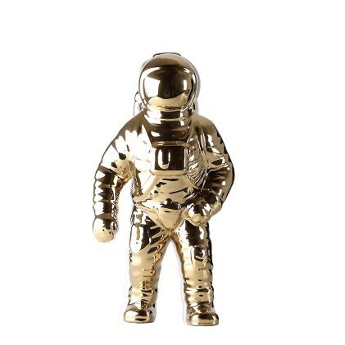 Rynx | AstroVase Gold Space Man Ceramic Vase | Astronaut Sculpture | Creative Decor for Home & Garden