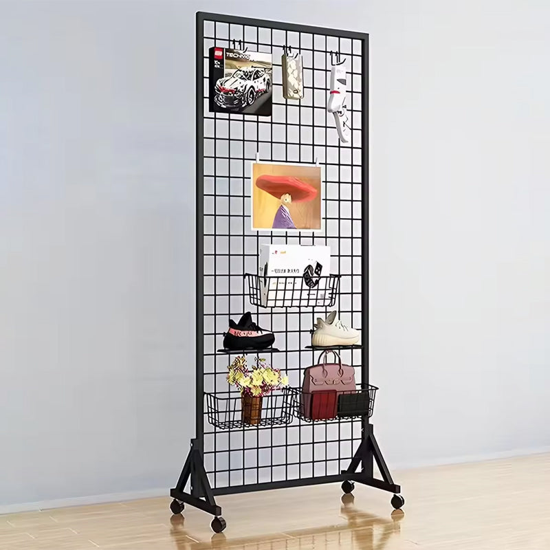 Rynx | Retail Display Stand Grid Wall Panels 2 Packs With T-Base Metal Gridwall Panel Display Rack Home Furniture Customized