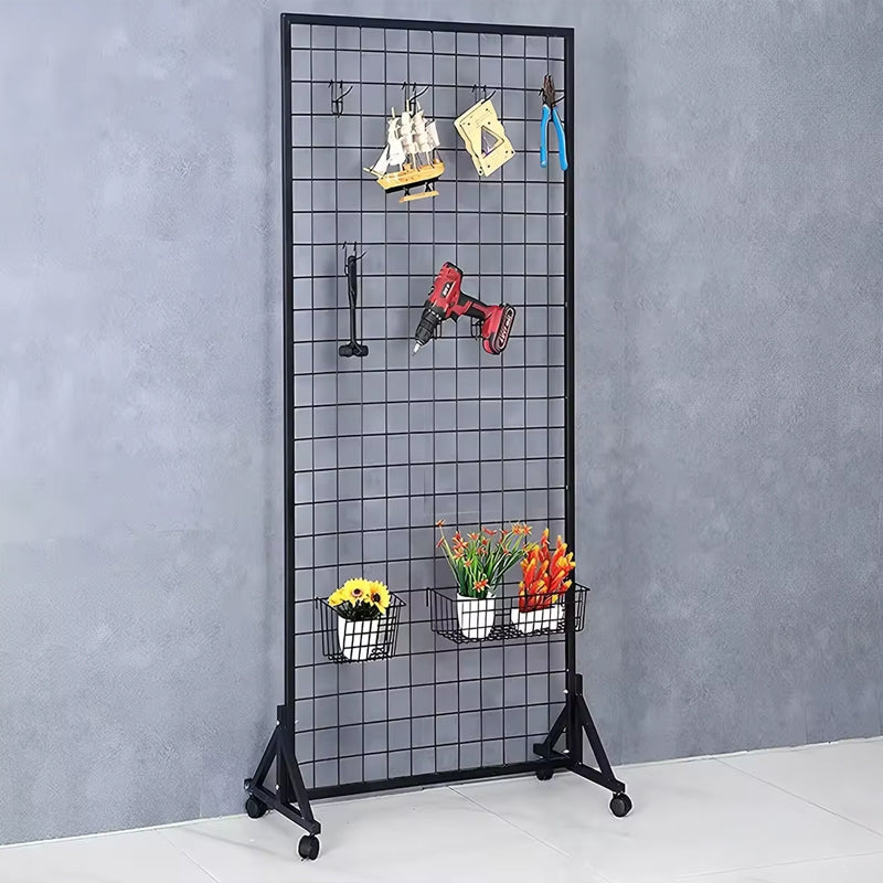 Rynx | Retail Display Stand Grid Wall Panels 2 Packs With T-Base Metal Gridwall Panel Display Rack Home Furniture Customized